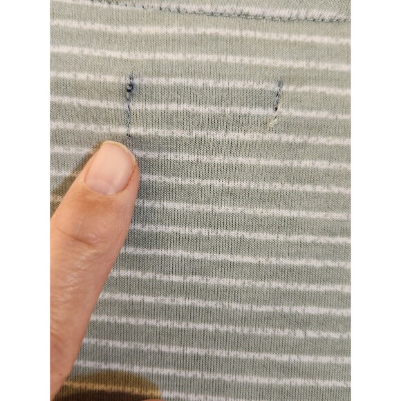 Splendid Women’s XXL Green Striped Button Front Henley Lounge Long Sleeve Top - Picture 4 of 9